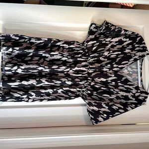 Keely Satin Abstract Print Dress